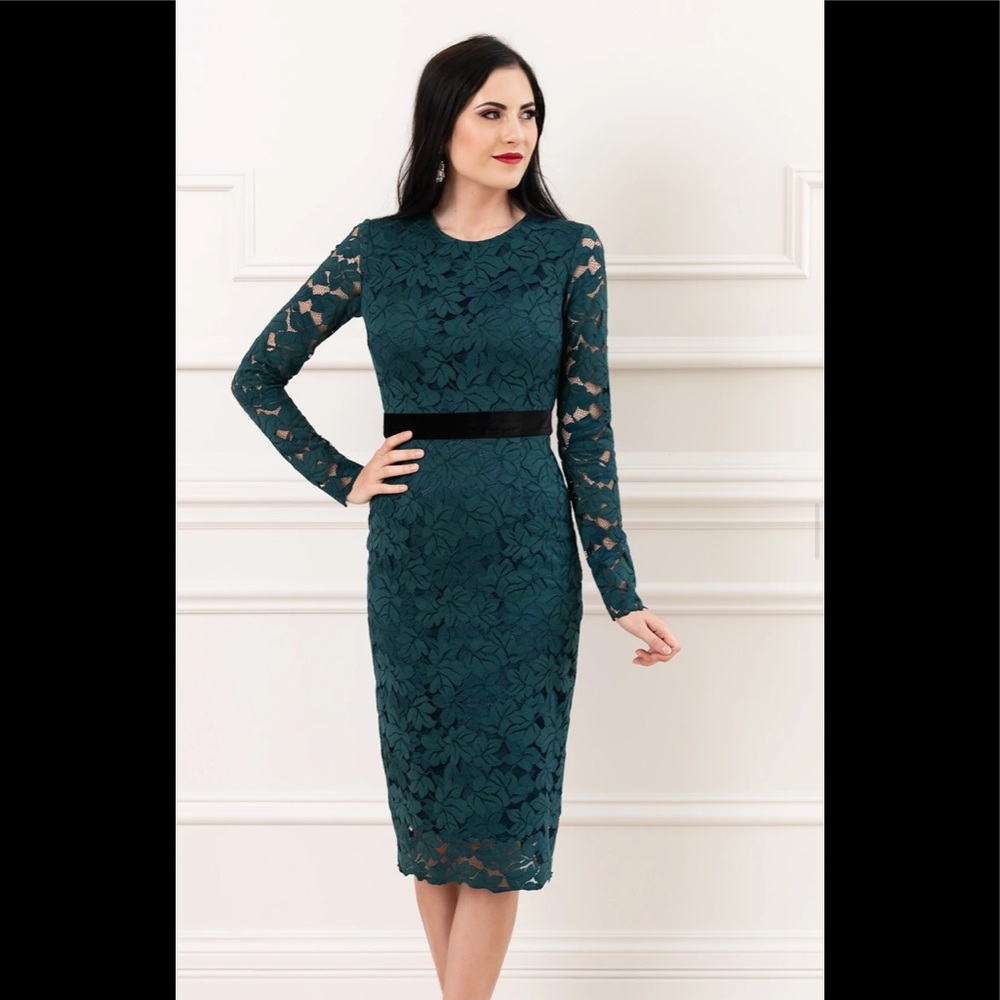 NWT Rachel Parcell Emerald Lace Dress